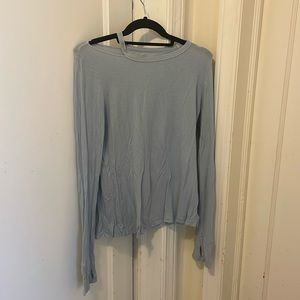 Michael Lauren light blue long sleeve with collar bone cut out size S